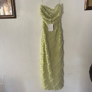 Endless Rose Strapless Lime Dress